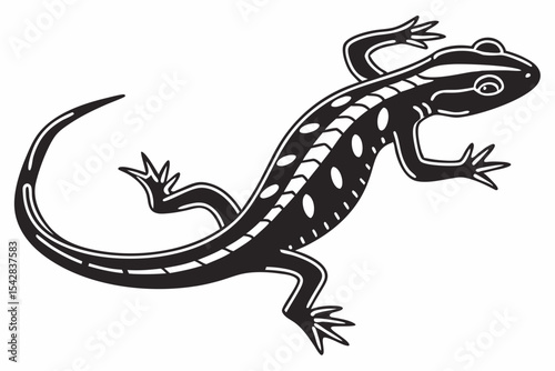 salamander sihouette black vector
