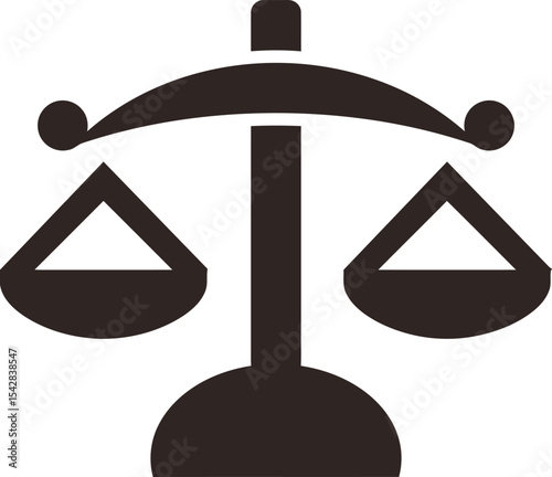 Scales of Justice: A symmetrical and clean illustration depicting the scales of justice, symbolizing fairness, law, and ethical principles, with a focus on balance and legal concepts.