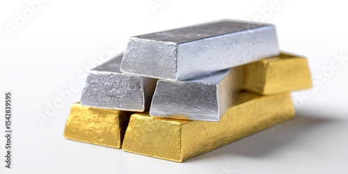 stack of gold and silver bullion