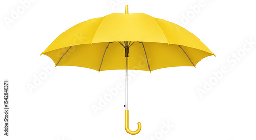 A yellow umbrella isolated on Transparent background 