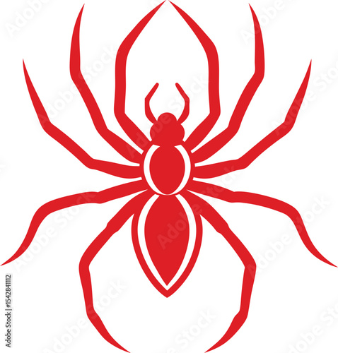 red spider isolated on white