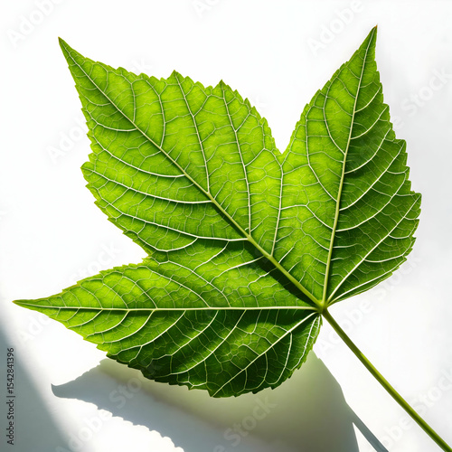 Green leaf isolated on transparent background  