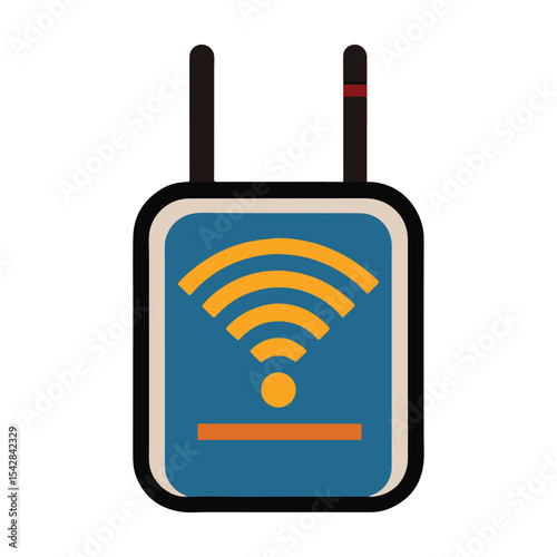 Wireless Router Icon High-Quality Vector Illustration of a Wireless Network Device