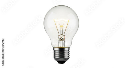 Illuminated lightbulb against black background