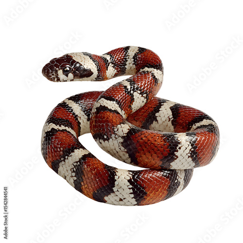 Colorful Coral Snake Isolated on Black Background