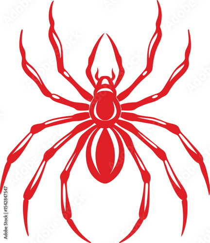 red Spider isolated on white