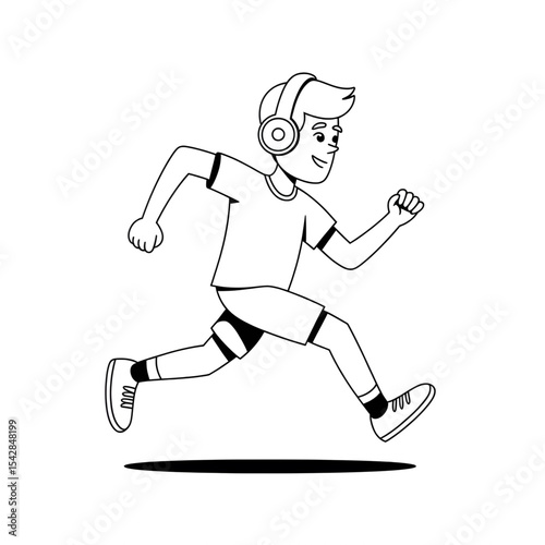 running man running heat phone coloring page 