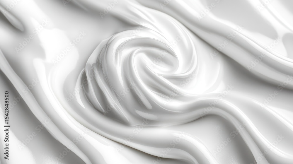 Obraz premium Smooth, flowing white liquid