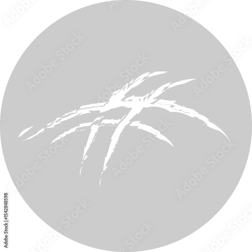 Abstract black claw marks on grey background graphic design