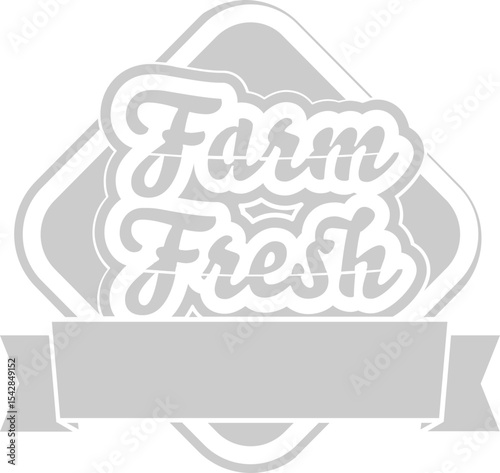 Farm fresh produce logo design with blank banner