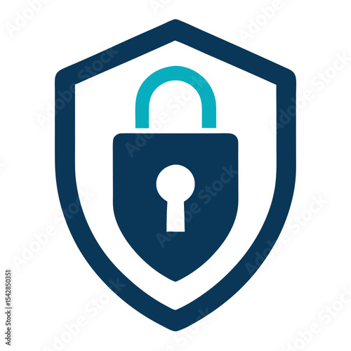 Security shield icon padlock protection privacy