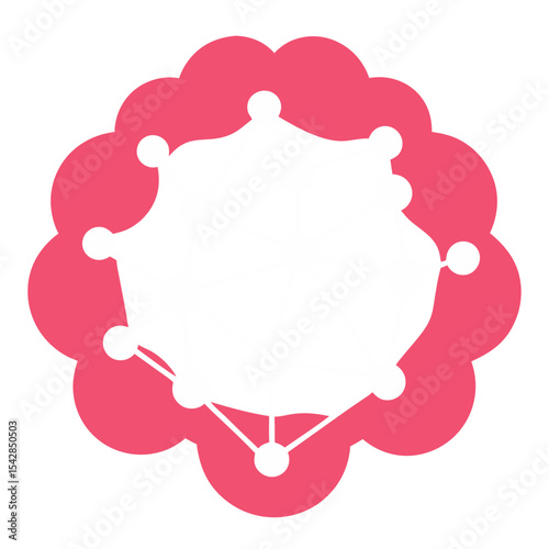 Abstract network connection graphic design element