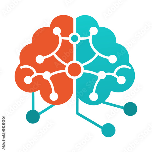 Abstract brain network connection illustration