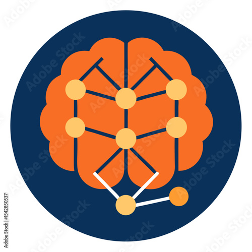 Abstract brain network connection concept illustration