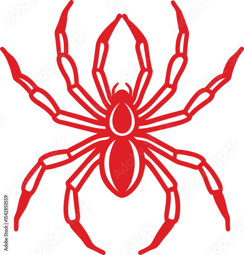 red Spider isolated on white background