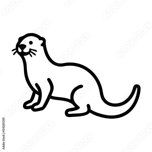 vector illustration of a Otter
