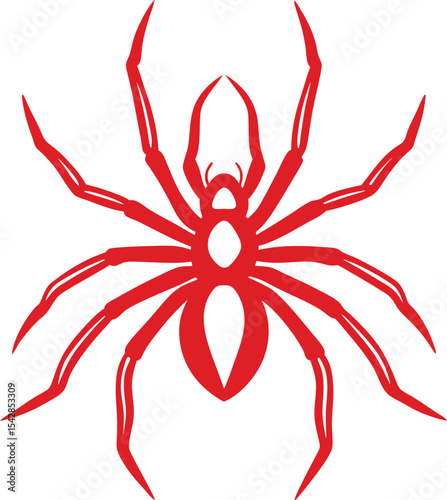 red spider isolated on white