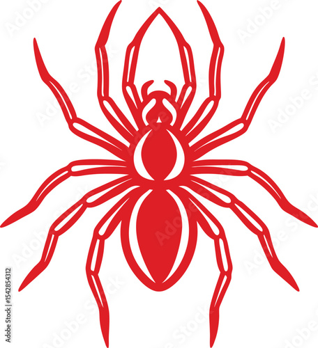 red spider on white background