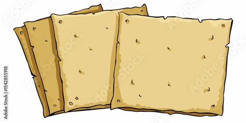 Isolated antique open book with blank, aged, and stained yellowed pages on a white background