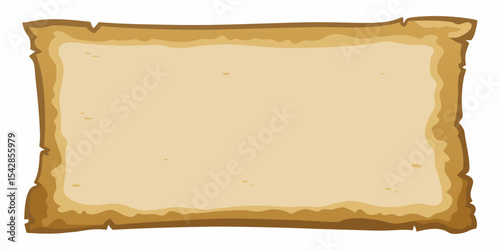 An old and dirty blank parchment sheet with a stained border and a vintage wax seal, ideal for an antique grunge design