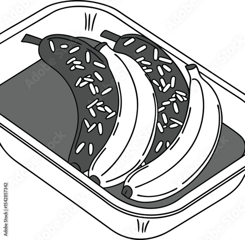 Vector illustration of fish and boat designs, a food icon, and a fish on a plate