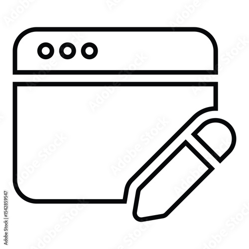Blogging set line icon design. Blogging set thin black outline symbol vector illustration. editable stroke icon on transparent background.
