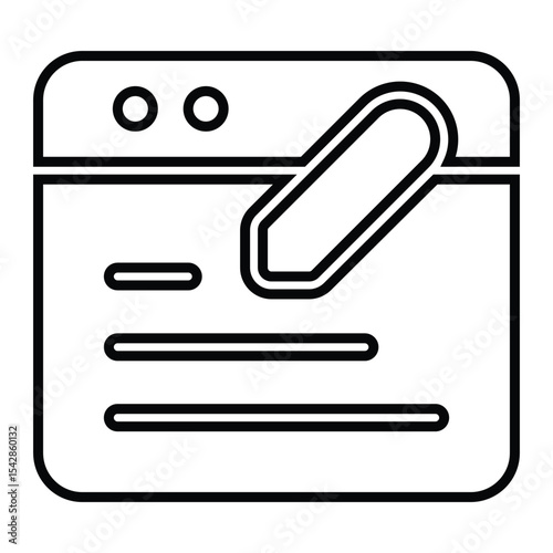 Blogging line icon design. Blogging thin black outline symbol vector illustration. editable stroke icon on transparent background.