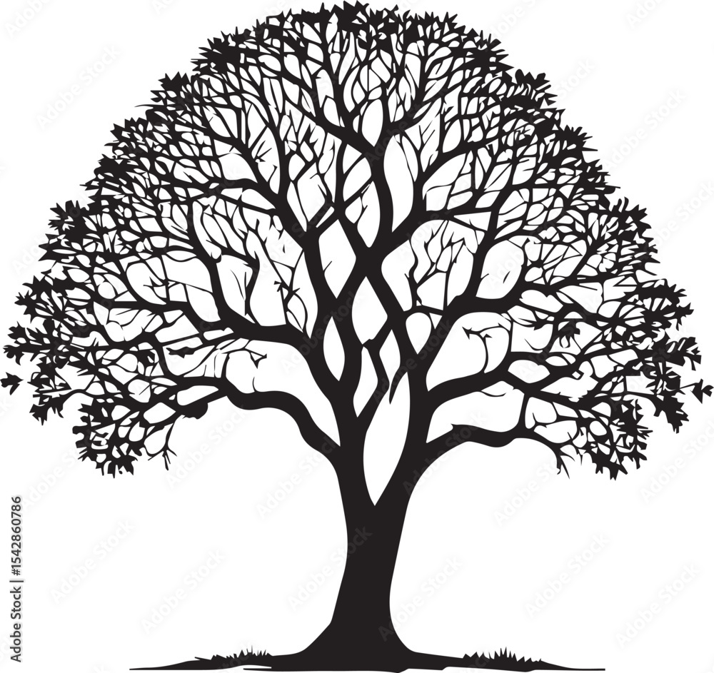 Obraz premium Tree silhouette Vector | Minimalist & Trendy Tree Silhouette Design | Unique & Stylish Tree Artwork for Vector design
