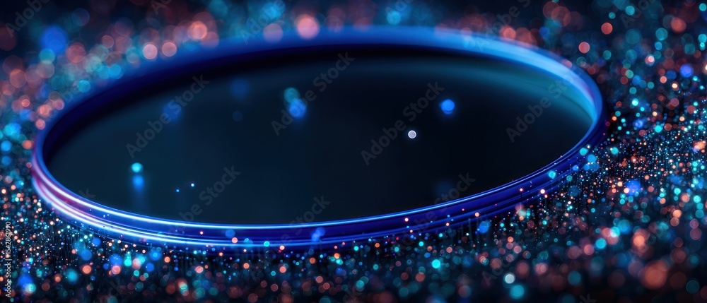 Obraz premium Abstract dark vibrant ring