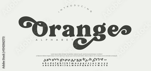 Elegant Font Uppercase Lowercase And Number. Minimal modern urban fonts for logo, brand etc. Typography typeface uppercase lowercase and number. vector illustration