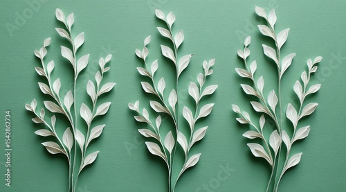 Delicate Paper Plants on a Subtle Background