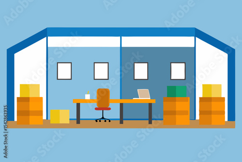 Efficient Warehouse Office Design Modern Workspace and Storage Solutions