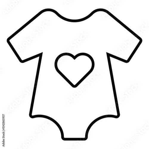 bodysuit line icon design. bodysuit thin black outline symbol vector illustration. editable stroke icon on transparent background.