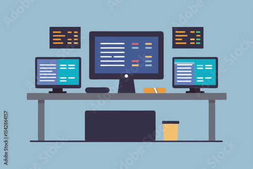 Modern Workstation Setup Optimized for Productivity and Efficiency