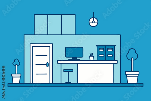 Modern Minimalist Office Interior Design Clean Lines and Workspace Efficiency