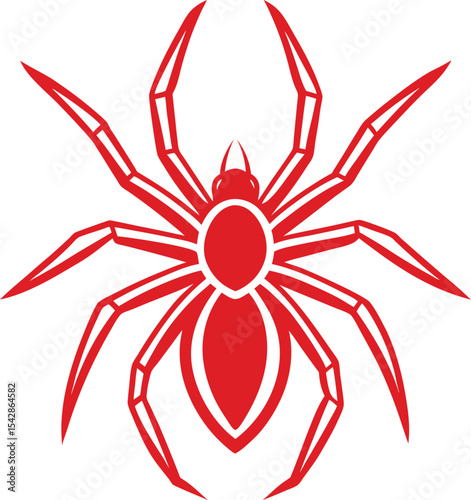 red spider isolated on white background