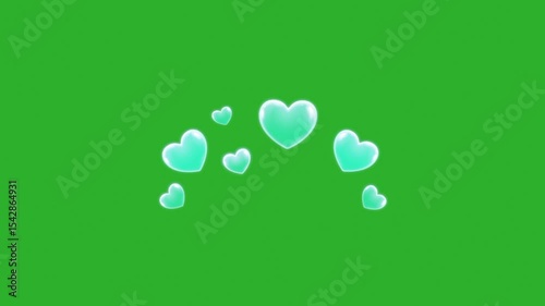 love animation on green screen