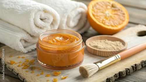 Invigorating Orange Facial Treatment Still Life Spa Day Inspiration for Natural Skincare and Wellness Routine