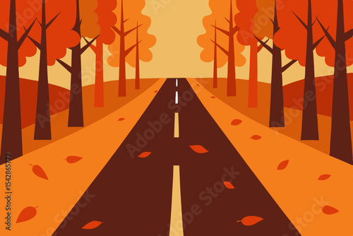 Autumn Road Trip A Scenic Drive Through Colorful Fall Foliage