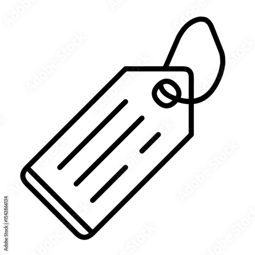Minimalist Price Tag Line Art