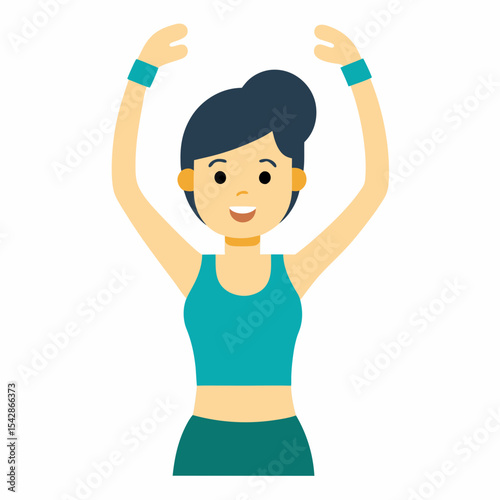 Happy Woman Achieving Fitness Goals Healthy Lifestyle and Exercise