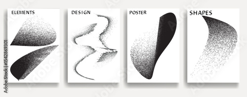 Modern posters . Vector design composition with grunge geometric shapes . Abstract contemporary art . Vector art ideal for media, ads, covers, brochures, banners

