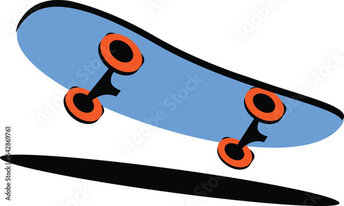 Stylish Skateboard in Mid-Air