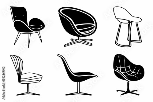 furniture icons set