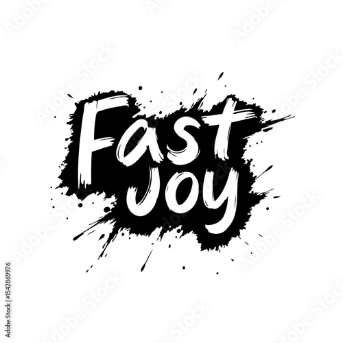 Bold typographic design with a dynamic splash effect conveys a message of exhilaration