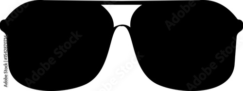 Sunglasses vector icon for fashion accessory design summer eyewear style and sun protection Men and women glasses. hipster frame, fashion black plastic rims. Trendy Optics Art, modern shade graphic