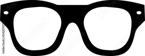 Sunglasses vector icon for fashion accessory design summer eyewear style and sun protection Men and women glasses. hipster frame, fashion black plastic rims. Trendy Optics Art, modern shade graphic