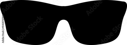 Sunglasses vector icon for fashion accessory design summer eyewear style and sun protection Men and women glasses. hipster frame, fashion black plastic rims. Trendy Optics Art, modern shade graphic