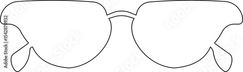 Sunglasses vector icon for fashion accessory design summer eyewear style and sun protection Men and women glasses. hipster frame, fashion black plastic rims. Trendy Optics Art, modern shade graphic