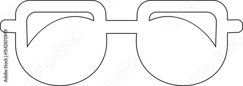 Sunglasses vector icon for fashion accessory design summer eyewear style and sun protection Men and women glasses. hipster frame, fashion black plastic rims. Trendy Optics Art, modern shade graphic